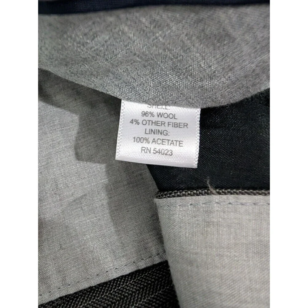 Banana Republic Straight Trouser‎ Pants Mens Gray Wool Size 42x27 Short N88